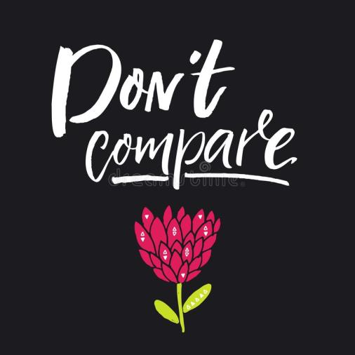 don-t-compare-inspirational-phrase-motivational-quote-posters-cards-brush-lettering-black-background-don-t-compare-103568250
